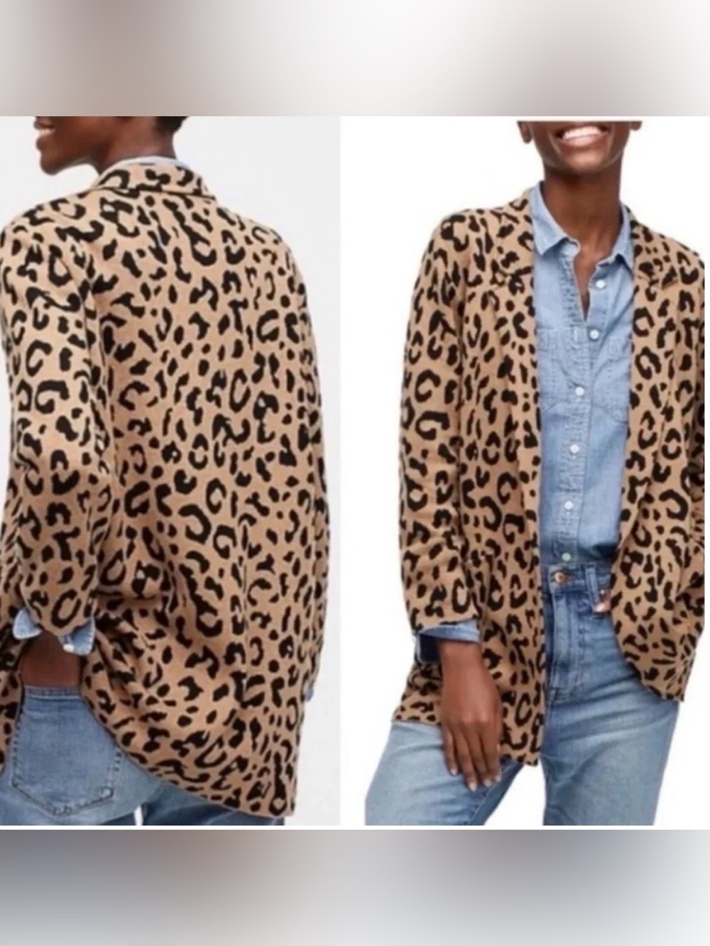 J.Crew Sophie Open Front Sweater Blazer Size Large